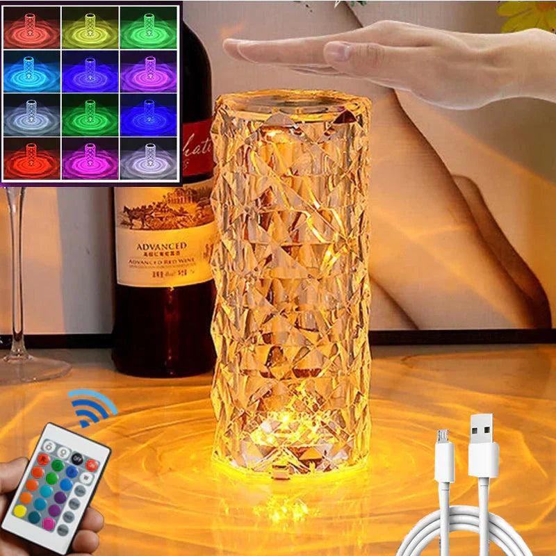 LED Crystal Table Lamp | مصباح طاولة كريستال LED